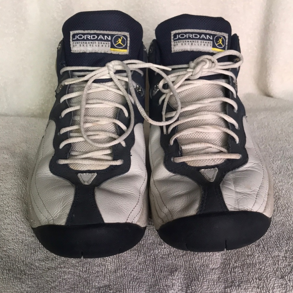 Nike Air Jordan Team Jumpman White and Navy Blue